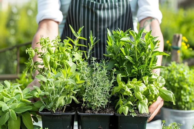 voici quelques exemple de plantes pour un jardin aromatique